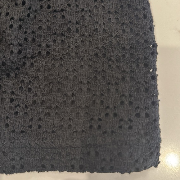 NWT Gap Cotton Blend Crochet Black Halter Top Lined Black Medium - Picture 2 of 7